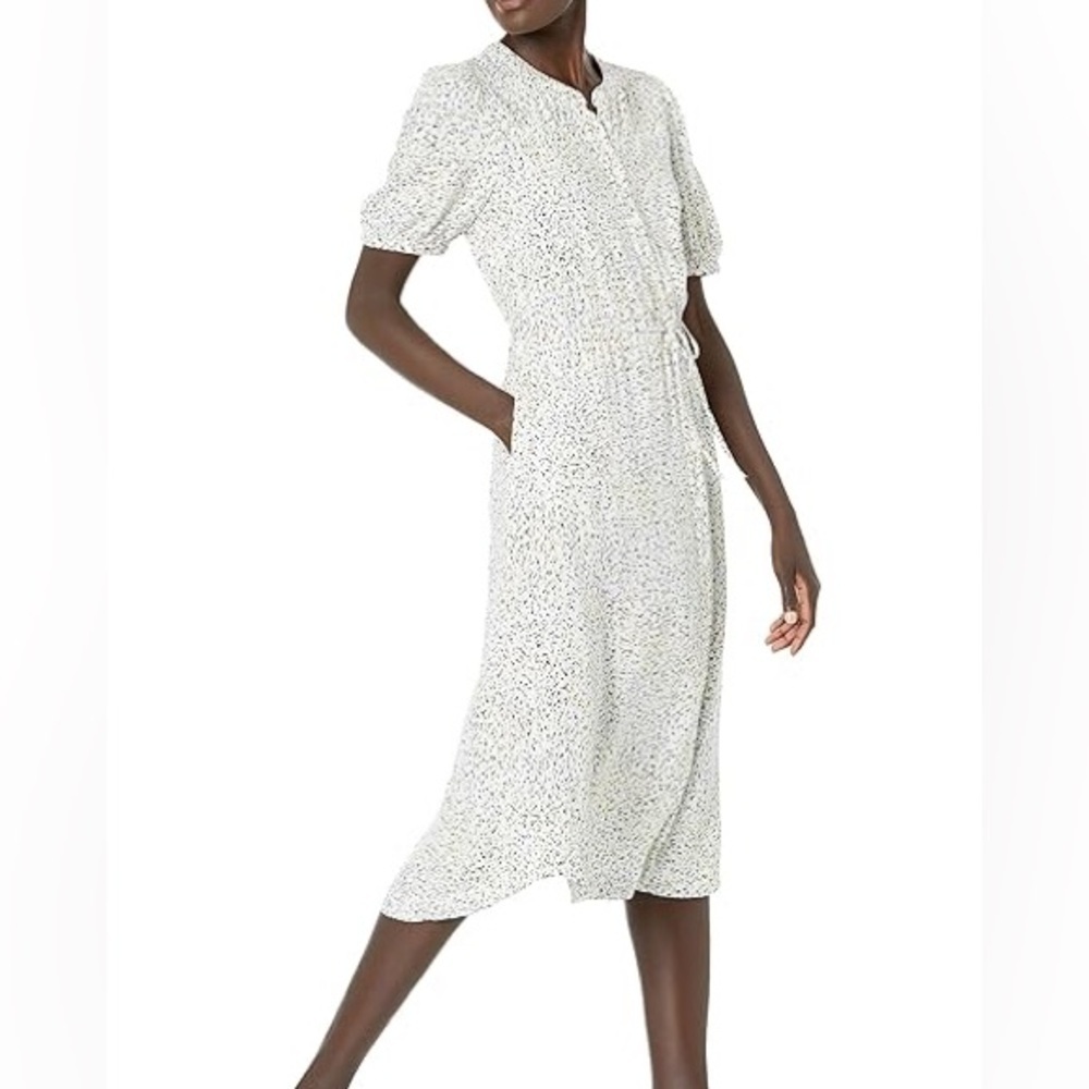Amazon Essentials White Buttoned Tie Front Sundress